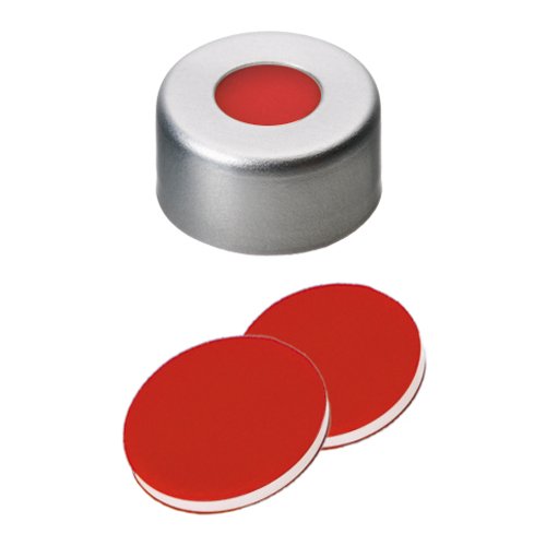 13mm Red TeflonSilver Aluminum Vial Seals 100pk/bag