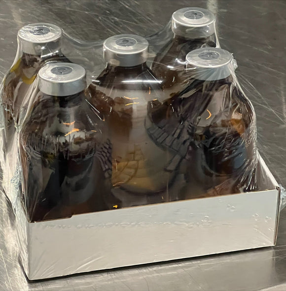 250ml Sterile Amber Vials 25pk/Tray